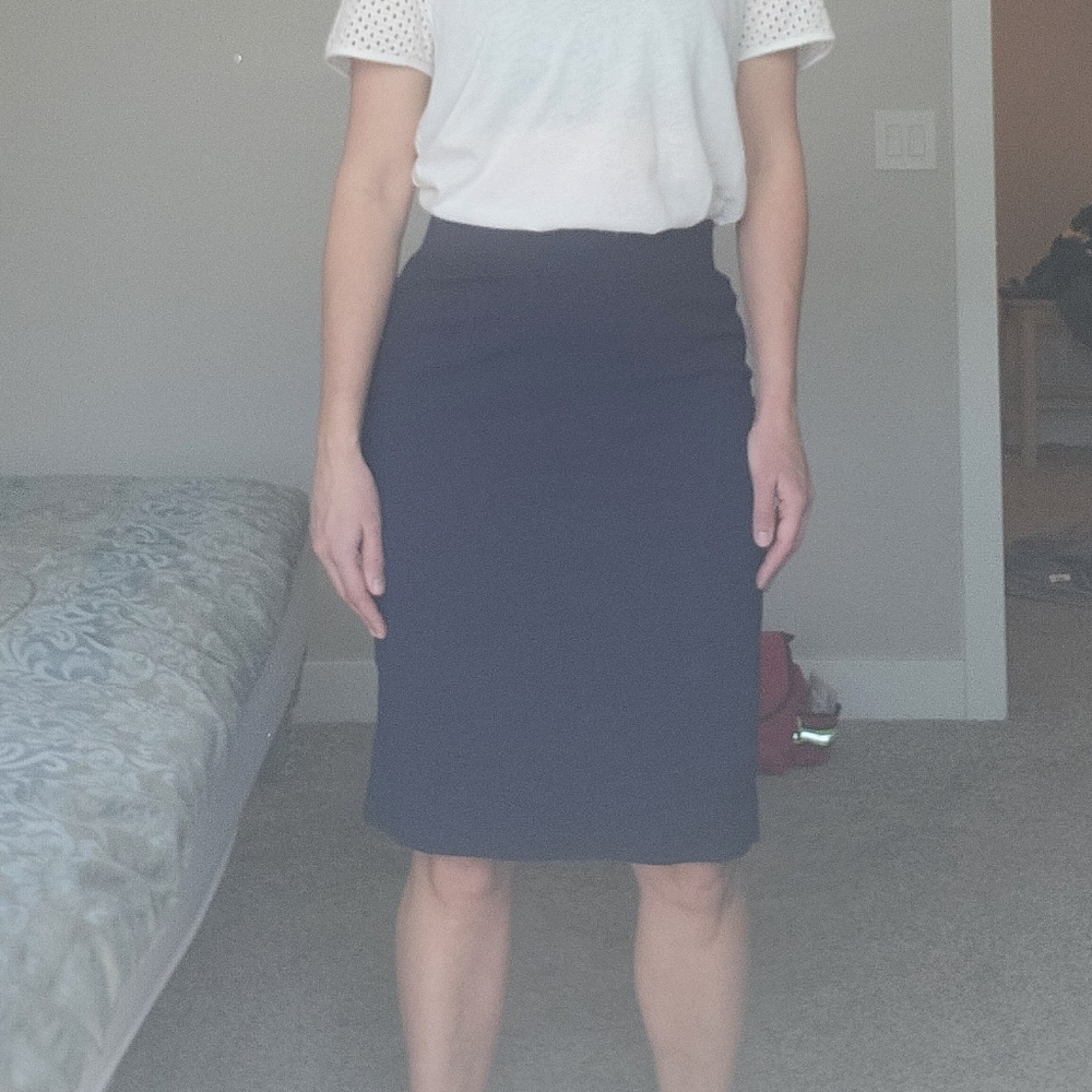DownEast Classic Navy Pencil Skirt